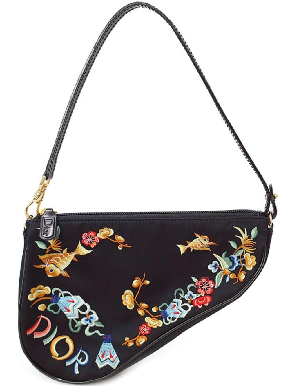 Christian Dior Saddle Pouch Clutch Hobo Bag